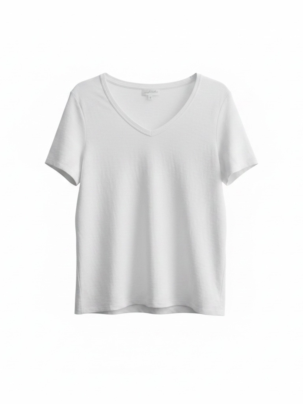 Soma White V-Neck Short Sleeve Tee